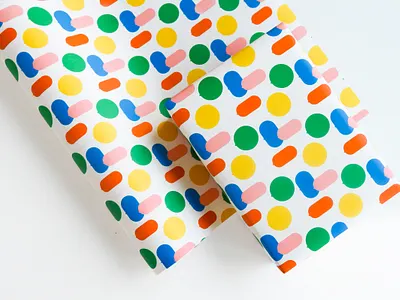 Balloon Pattern Wrapping Paper balloons birthday circus design gift wrap illustration pattern present wrapping paper