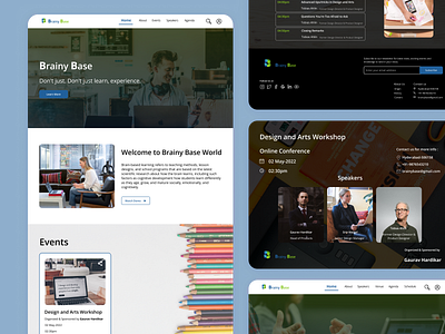 BrainyBase Website Design brainbasedlearning brainybase corporatelearning design designchallenge educationtech employeetraining figma knowledgehub ui uiux uxdesign webdesign webinars