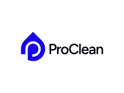 ProClean brand brand identity brand identity design branding cleaning design drop droplet icon local local business logo logo mark design logo mark icon monogram powerwashing upkeep washing water drop wordmark