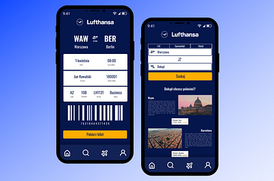 Lufthansa app redesign airline airlines app branding design ui ux