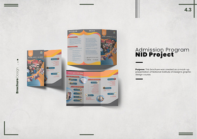 Trifold Brochure for NID brochure composition course design education flyer graphic design illustration leaflet logo marketing student study trifold vector