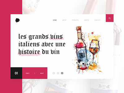 Wine Shop - Landing page | Hero Section banner ad creative wine delivery online eligent hero section old wine online wineshop sketch slider visky website website design wine wine mining