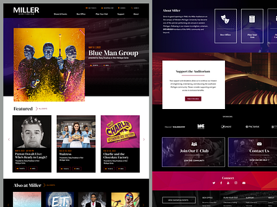 Miller Auditorium Website web design