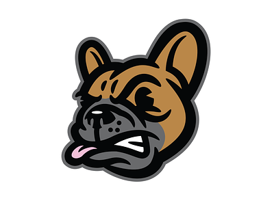 Fightin' Frenchies branding bulldog design dog frenchie illustration logo mascot sports