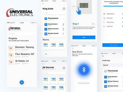 Universal Electronics mobile app app applications design electronic innovation mobile app ui universal electronics