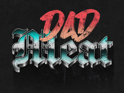 Dad Meat Title Type design illustration ipad procreate type typography