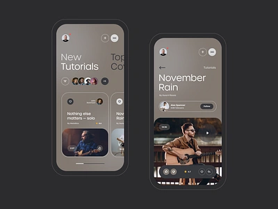 #27 - Mobile App Concept andorid app application branding design figma flat graphic design guitar ios learning minimalism mobile music phone teaching tutorial ui ux video