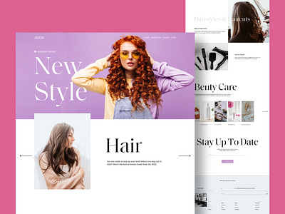 HairStyle Landing graphic design landing web design