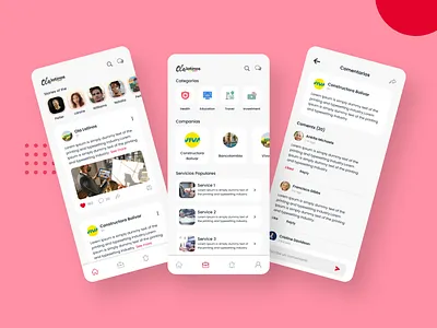Olalatinos-Social Media App app app landing page chat clean design easy ios app design logo minimal mobile mobile social app modern ui search social social network socialmedia stories trend 2022 ui ux