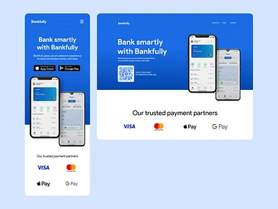 Bankfully - Bank Smartly android bankfully branding design figma fintech ios landing page mobileapp qrcode ui uidesign ux uxdesign website