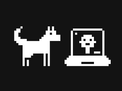 Nobody knows you're a dog icon illustration pixel symbol
