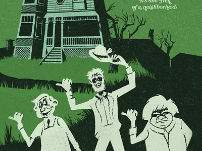 Burbs Mansion design disney ghosts haunted mansion illustration the burbs tom hanks type typography