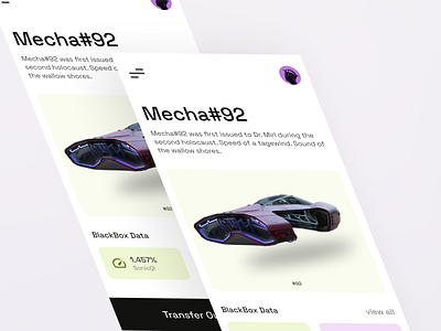 Mecha#92 design minimal ui ux