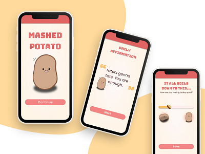 DAILY UI - MASHED POTATO app branding design illustration logo mobile ui ux vector