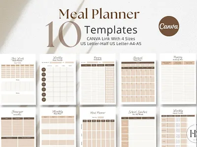 Meal & Pantry CANVA Planner canva graphic design illustration planner template