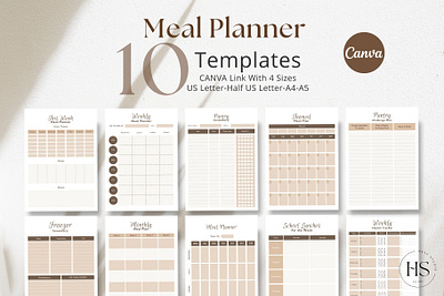 Meal & Pantry CANVA Planner canva graphic design illustration planner template
