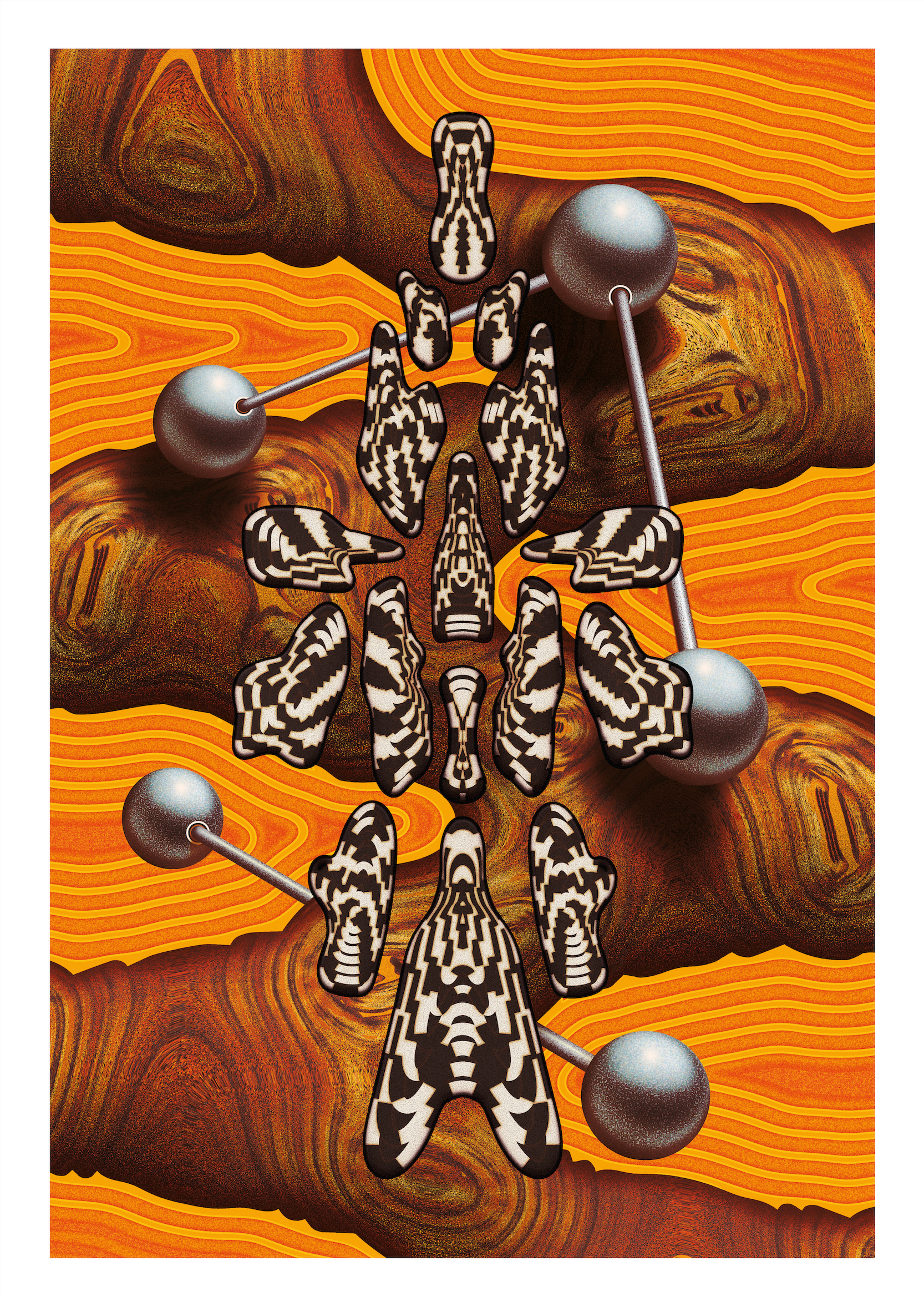 "Rorschach West" - Limited Edition Poster abstract adobe america art blackandwhite design graphic graphicdesign illustrator limited limitededition materials metal pattern photoshop print surrealism surrealist wildwest wood