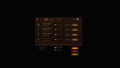 Game design - HLBot dark design game metin2 rpg ui uiux web