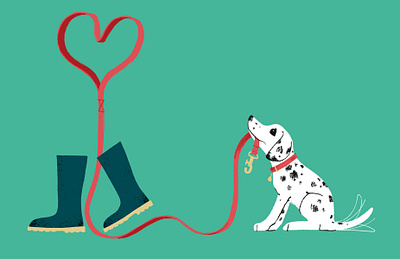 Health Benefits of Dogs dog editorial folioart health illustration nick radford