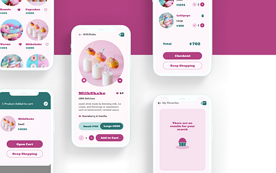 Candy Store App app candy candy app colors mobile app ui ux