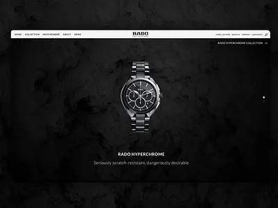Rado Hyperchrome court Collection motion motion graphics ui