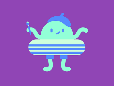 Hemisphere Noodleman - French Guy artist character design children illustrations french illustration purple