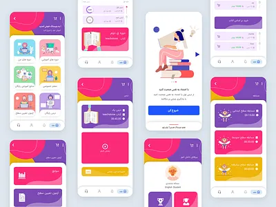 Application Language Learning app application design mobile ui ux