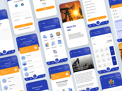 OIL AND GAS APPLICATION app branding design gas mobile mobile app oil ui ux