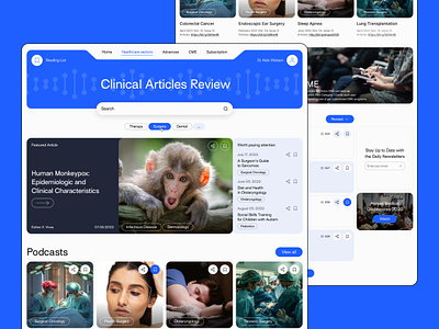 🏥 Medical Platforms app challenge clean ui dark ui design illustration medical articles medical blog medical platform minimalist minimalist style minimalistic mobile ui mobile ui design motion graphics redesign responsive design ui uidesign uiux design uxdesign