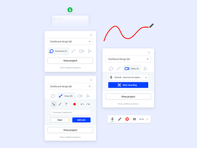 Volley feedback widget card clean components extension product design saas simple uiux widget