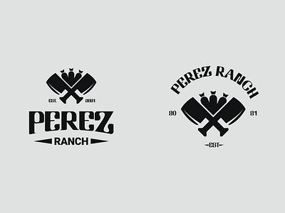 PEREZ RANCH axes brand brand design branding branding design cattle cow design illustration knife logo logodesign logos meat susage