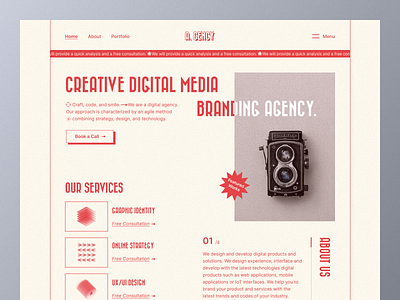 Agency Web Header 2022 trends agency branding creative creative agency design design agency digital dribbble header landing page logo minimal portfolio retro trendy ui ux web design web header