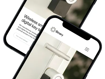 Binary Mobile Website branding classy logo luxury minimal mobile security ui ux web website