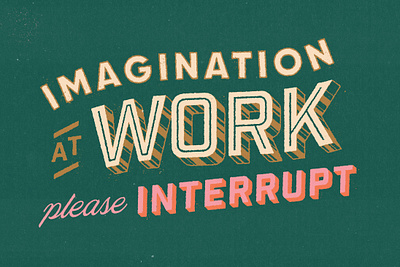 Imagination @ Work illustration type typography