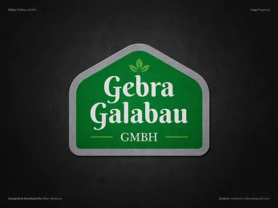 Gebra Galabau - Logo proposal / V01 branding care creative garden gardening graphic design green house illustration landscaping landscaping logo leaf logo logotype mark modern nature pavement typography vector