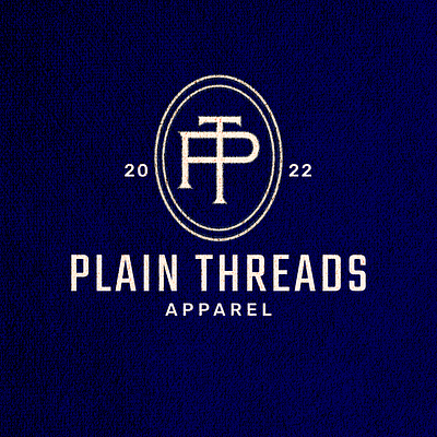 #dailylogochallenge branding cloth dailylogochallenge design graphic design illustration logo plain plain threads typography vault