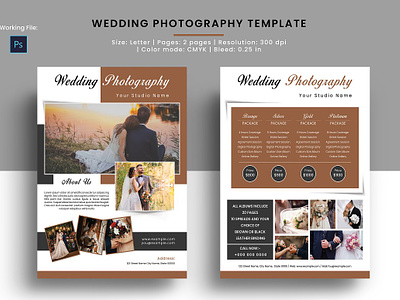 Wedding Photography Pricing List advertising flyer marketing flyer marketing template package photographer photography photography pricing photography studio photography template photoshop template price flyer price guide price guide template price sheet price template pricing guide pricing list studio marketing wedding photography wedding pricing list