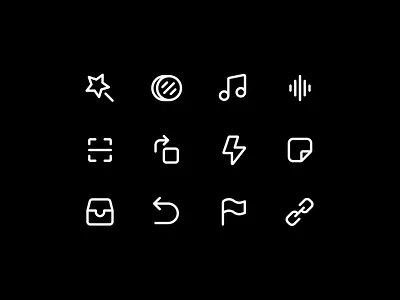 Giffft icons archive clean friendly icon design iconography icons line link minimal mobile app music pictogram product design product icons simple social sound ui design uiux video
