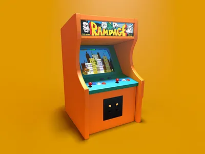 3D Arcade Machine 3d arcade blender c4d cinema4d illustration model video game