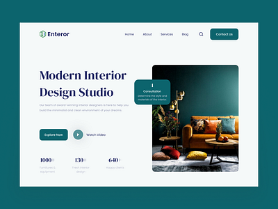 interior website design by Eftear Ahmed on Dribbble
