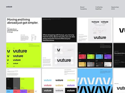 VUTURE - Brand Identity for Bank agency bank banking brand brand identity branding card clean design debit card design finance financial graphic design illustration logo minimalist mockup modern slabpixel ui