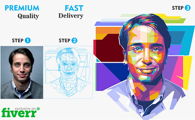 Pop Art Portrait - WPAP animation art branding caricature cartoon graphic design illustration pop art vector wpap