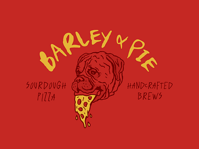 Barley & Pie Pizza beer brewery dog logo pizza sourdough