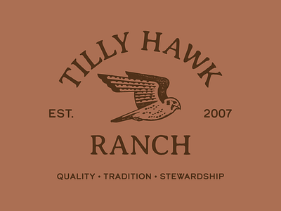 Tilly Hawk Ranch beef bird branding hawk logo ranch