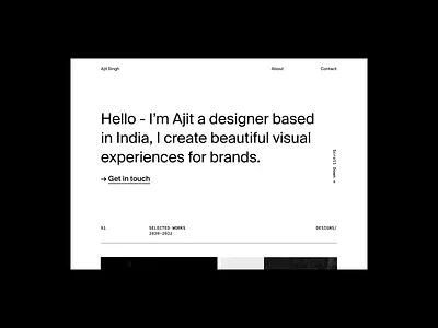 Ajit Singh Web design & UI/UX design branding design graphic design grid grid layout layout layout design minimal personal portfolio portfolio website swiss design swiss style typography ui ui design uiux ux design web design web design inspiration website design