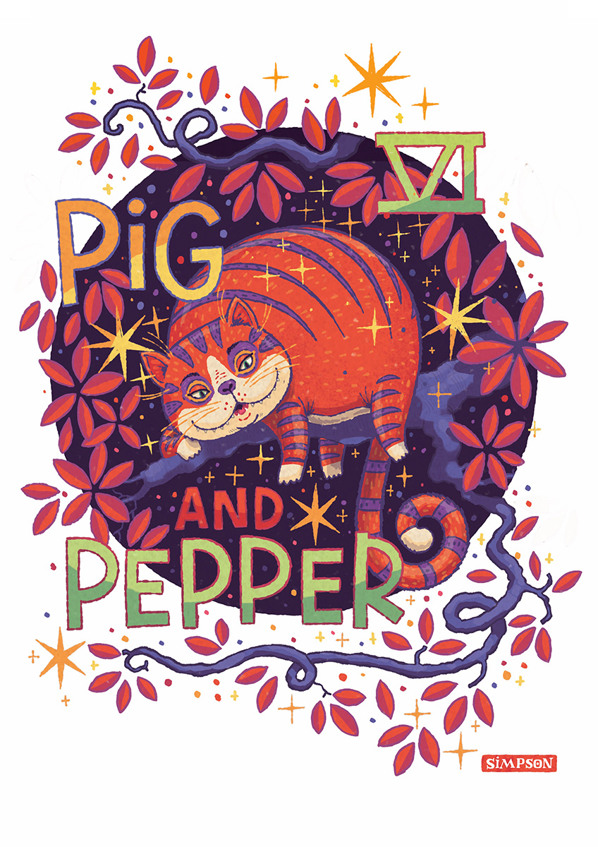 ALICE alice cat character character design childrens book design for sale fun graphic design hand lettering illustrated illustration illustrator prints steve simpson wonderland