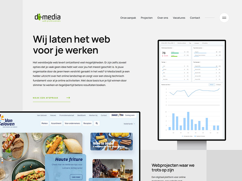 Webdesign d-Media Internetbureau cms ux web design