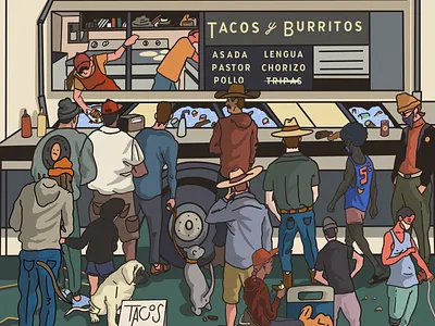 Tacos y Burritos design editorial editorial illustration illustration illustration design inclusive art inclusivity ipad pro procreate raster