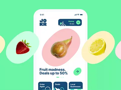 JOKR UI/UX App Design animation app clay interface jokr mobile screens motion motion graphics multi shot ui ux