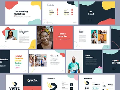 VVFRC Brand Guidelines brand branding colorful design guidelines identity illustration layout logo vector
